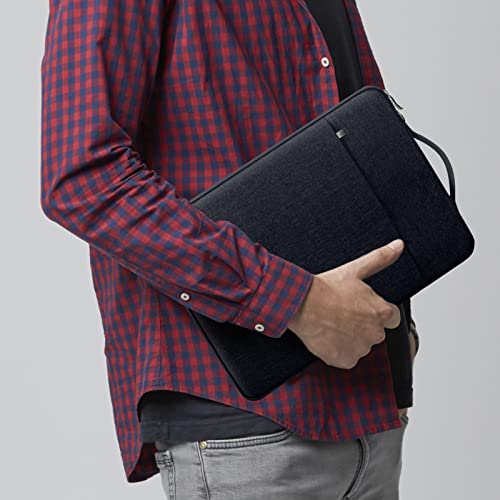 13 Inch Laptop Sleeve Case Carrying Bag Compatible with 13 inch MacBook Air M4 M3 M2 M1/ Pro 13 M3 M2 M1, Waterproof Chromebook Cover Computer Zipper Pouch with Handle Pocket, Black - color: Black, size: 13"-13.3"