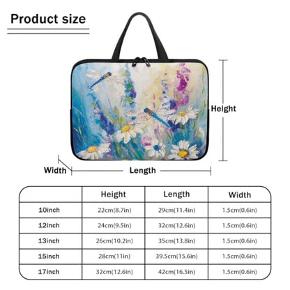 Computer Shoulder Bags for Laptops Laptop Briefcases Casual Business Briefcase - color: Daisy Dragonfly, size: 15inch