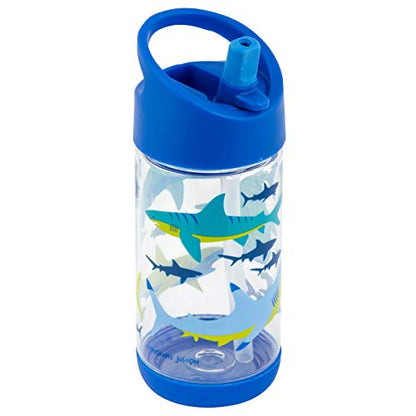 Stephen Joseph, Kids Flip Top Water Bottle, 10 oz Tritan BPA Free, Water Bottle for Girls & Boys, Back to School Flip Top Bottle, Shark - color: SHARK