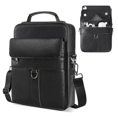 11 inch iPad Sleeve Carrying Leather Bag for 2026 iPad Pro 11 M5 M4 & iPad Air 11 M4 M3 M2, iPad A16 with Magic Keyboard, Protective Padded Travel Shoulder Crossbody Case with Handle, Black - color: Black, size: 9-11 Inch