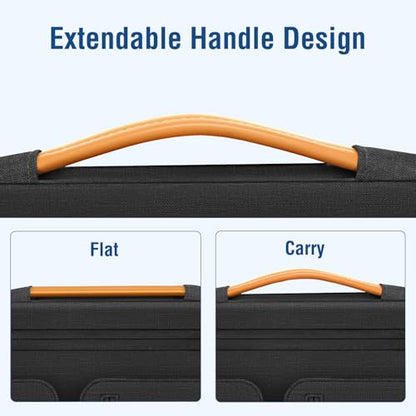 MOSISO 360 Protective Laptop Case 13.3 inch, 13 inch Laptop Sleeve Compatible with MacBook Neo/Air 13.6/Pro 13/Pro 14, HP Dell ASUS Lenovo, Side Open Carrying Bag with 4 Accessory Pockets&Handle,Black