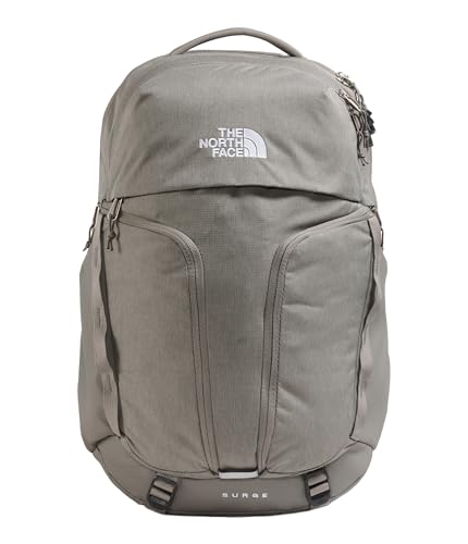 The North Face Women's Surge Commuter Laptop Backpack - Everyday Travel Bag, Laptop Sleeve, Water-Repellent, Stone Slab Light Heather/Stone Slab, One Size - color: Stone Slab Light Heather/Stone Slab