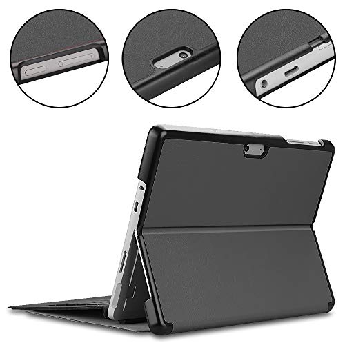 Surface Go 2 2020 Case, Gylint Slim Fit Leather Smart Case Cover with Pencel Holder for Microsoft Surface Go 2 2020 / Surface Go 2018 Gray - color: Gray