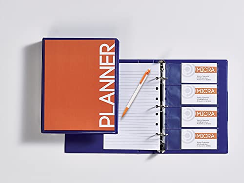 Avery Clear Business Card Organizer Pages for 5.5" x 8.5" Mini Binders, Pack of 5 Holds 40 Cards, 4 Packs, 20 Pages Total (76025) - style: 4 Pack