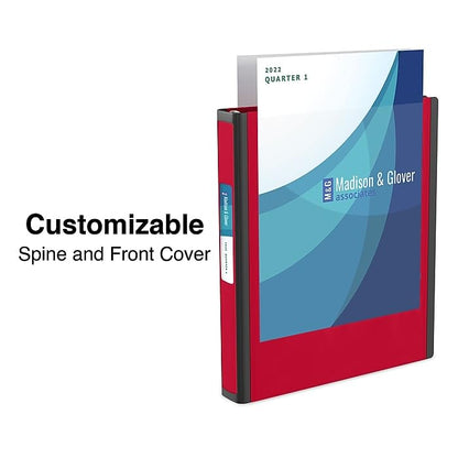 Staples Heavy-Duty 1-Inch D-Ring Binder, Red – 3-Ring Binder with Removable Spine Label, Durable Polypropylene for School & Office - color: Red, size: 1-Inch, style: 1 Pack