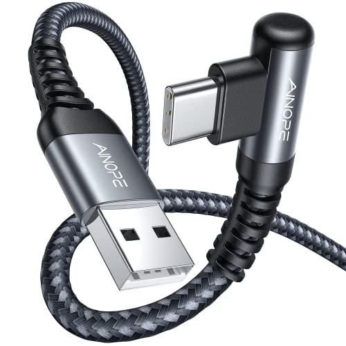 AINOPE 2 pac 1M Nylon Braided USB C Charging Cable Compatible with Galaxy S21+ Ultra, iPad mini/Air/Pro, Pixel 6X - color: Space Grey, size: 3.3FT+3.3FT