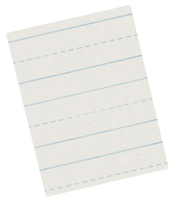 School Smart Skip-A-Line Ruled Writing Paper, 1/2 Inch Ruled Long Way, 11 x 8-1/2 Inches, Pack of 500,White - size: 11" x 8.5" - 1/2" Ruled