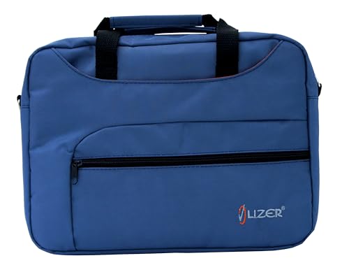 Lizer Laptop Bag, Laptop Sleeve Case 13 Inch, Messenger Shoulder Bag For Laptop or Tablet, Computer Bag, 11-13 Inch Laptop Tablet Compatible Case, Sleek, Durable & Water-Repellent Fabric (Navy)