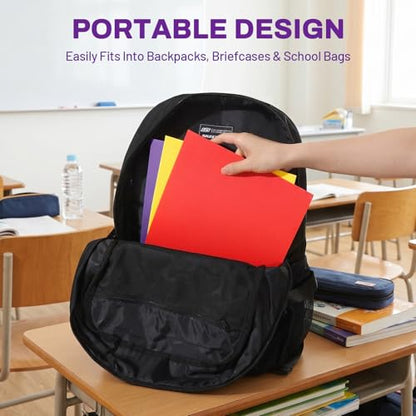 SUNEE Folders with Pockets(25 Pack, Purple), 2 Pocket Folders Fit Letter Size Paper, Paper File Folder for School Office Home Business - color: Purple, style: 25-Pack