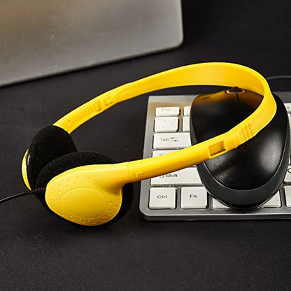 CN-Outlet Classroom Headphones Bulk 64 Pack Multi Color Class Set for School Students Kids Children Toddler Boys Girls Teen and Adult - color: 64 Mixed