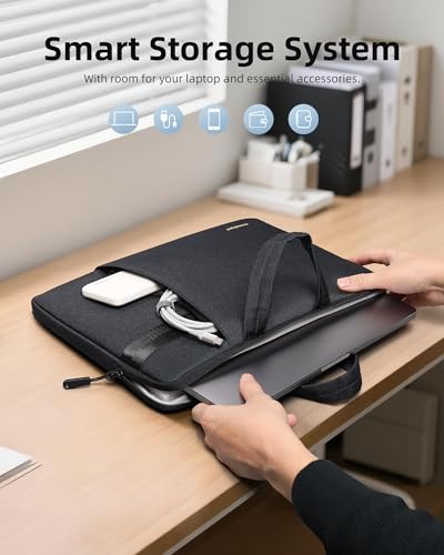 Innostyle Laptop Sleeve, 13-14 inch MacBook Laptop Bag, for Women Men Black | with Handle, Lightweight, Shock, Water Laptop Case, MacBook Air & MacBook Pro - color: Black