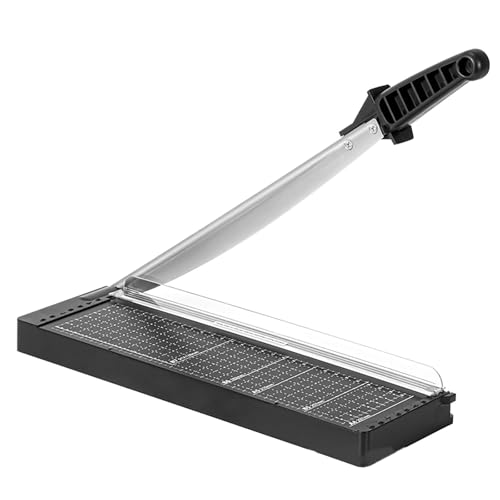 A4 Heavy Duty Paper Cutter, 15.6 in x 8.8 in 8 Sheets Capacity Paper Trimmer for Coupon, Label, Cardstock, and Scrapbooking Craft for Office and Home (Black) - color: Black