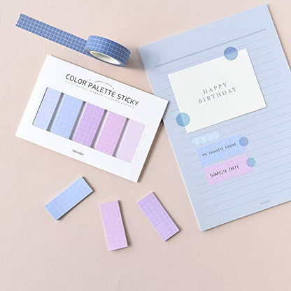 Monolike Color Palette Sticky Grid 500 B Set 4p - Self-Adhesive Memo Pad 30 Sheets - color: Grid 500 B