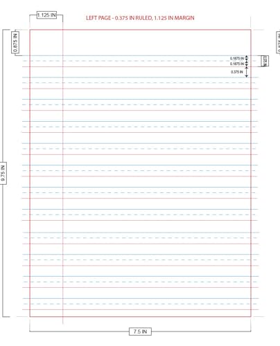 School Smart Skip-A-Line Composition Books - Grade 3, 50 sheets, Red - size: 50 Sheets/100 Pages - Grade 3