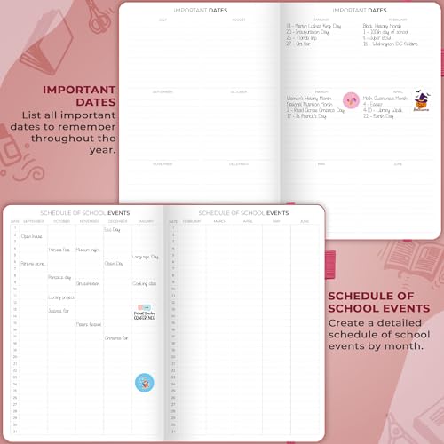 Clever Fox Teacher Planner, School & Homeschool Book, B5 Size Fuchsia | Undated, 7x10, lay-flat binding, heavy-duty hardcover, teacher lesson weekly & daily planner, homeschool supplies - color: Fuchsia, size: Smaller than A4 (7″ x 10″)