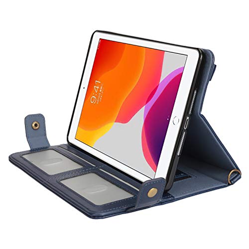 Lightweight Folio Stand Crossbody Wallet Case for iPad Mini 7.9" Series, iPad Mini 4/5 - Soft Protective Cover with Pencil Holder, Hand & Shoulder Straps, Navy - color: 01 Navy, size: iPad Mini 5/4/3/2/1 7.9"