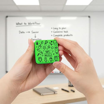 OWLKELA 30Pcs Dry Erase Erasers, Magnetic Whiteboard Eraser, Mini Whiteboard Cleaning Pads for Classroom, Office and Home, Green - color: Green, size: 30 Pcs