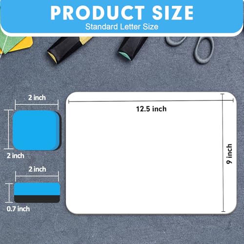 Dry Erase LapBoards, PANDRI 16 Pack Double Sided 12.5 x 9 Inch Whiteboards with 16 Erasers, Dry Erase Boards for Office Students Classroom Teacher Supplies - size: 16 PACK