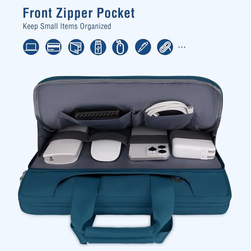 MOSISO 360 Protective Laptop Bag 13.3 inch, 13-14 inch Computer Bag Compatible with MacBook Air 13 inch/Pro 13 inch/Pro 14 inch,HP,Dell,Notebook, Laptop Carrying Case with Strap&Handle, Teal Green - color: Teal Green, size: 13.3 inch
