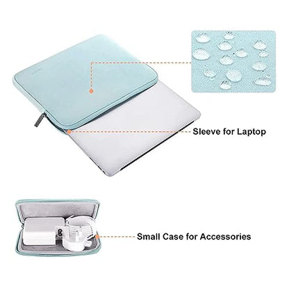 MOSISO Laptop Case 13 inch, 13 inch Laptop Sleeve Bag Compatible with MacBook Neo/Air M5 M4 M3 M2 M1 2026-2018 / Pro M2 M1 2026-2016, Neoprene Computer Sleeve Bag with Small Case, Mint Green - color: Mint Green, size: 13 inch