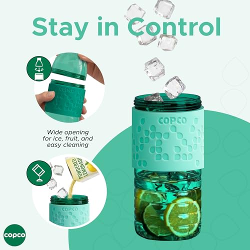 Copco Hydra Water Bottle 16.9 oz - Green & Hunter Green, Set of 2 - color: Green/Hunter Green