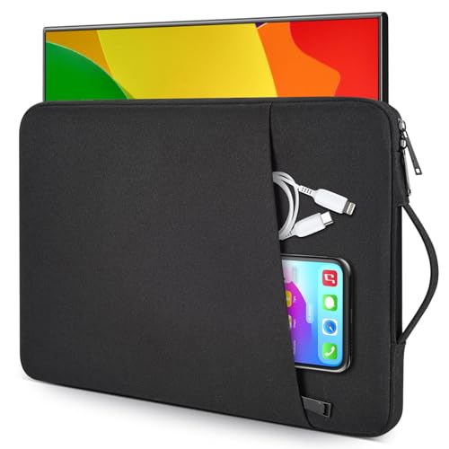 Portable Monitor Case 18.5 Inch Protective Carrying Sleeve for InnoView VisionOwl Upperizon Usparkle Ingnok aimuonos Ingnok Motyeowe Cocopar EVICIV HONGO, 18-18.5" Portable Monitor Bag Case, Black - color: Black, size: 18.5 Inch