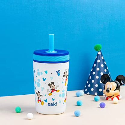 Zak Designs Disney Kelso Toddler Cups For Travel or At Home, 12oz Vacuum Insulated Stainless Steel Sippy Cup With Leak-Proof Design is Perfect For Kids (Mickey Mouse) - color: Mickey