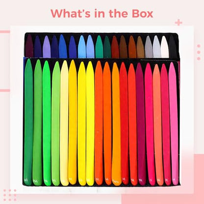36 Pcs Kids Washable Crayons, 36 Vibrant Colors, Triangular Crayons, Easy Clean Preschool Art Supplies, Ergonomic Drawing Tools, Safe for Kindergarten