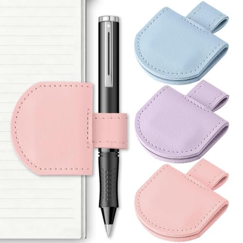 SESENSE Magnetic Pen Holder for Notebook - 3 Pcs Leather Magnetic Bookmarks Holder for Reading Women, Book Lover Gifts for Bookish, Wide Size - color: Color Set F 3 Pcs, size: Wide Size