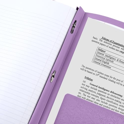 Five Star Folder, 2-Pocket, Prong Fasteners | Amethyst Purple | Pack of 2 | Stay-Put Design - color: Purple, size: 1 Count (Pack of 2)