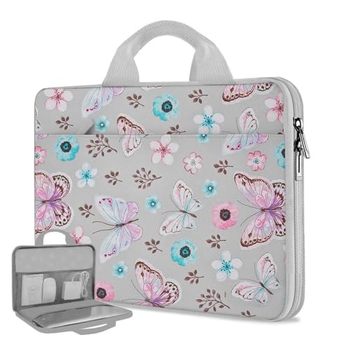 Hseok Laptop Case 13.3-14 Inch Sleeve,TSA Shockproof Computer Handbag,Compatible with MacBook Neo/Pro 14 M5/M4/M3/M2/M1,All Models 13.3" MacBook Air/Pro,XPS 13/14,Most 13-14 Notebooks,Butterfly - color: Butterfly