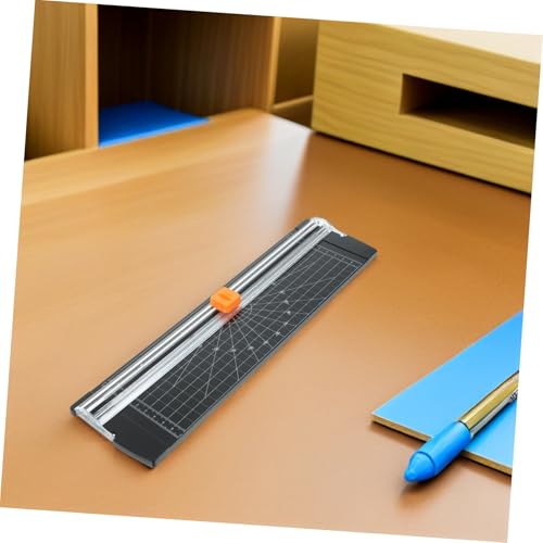 STOBAZA 2pcs Compact Paper Trimmer with Precision Cutting Blade Portable Foldable Mini Paper Cutter for Crafting Scrapbooking Office and Student Use Lightweight and Space-Saving Style