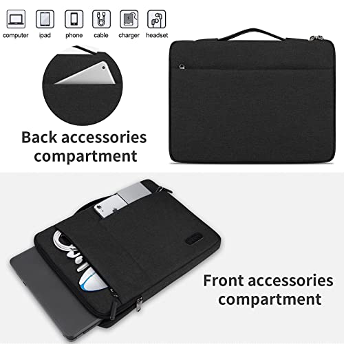 Laptop Sleeve Case 15-15.6 Inch Waterproof Business Computer Carrying Case Portable Handle Briefcase Bag Compatible with 15.6 Inch MacBook Air/Pro 15-15.6 Inch HP Samsung Notebook Black - color: Black, size: 15-15.6 Inch