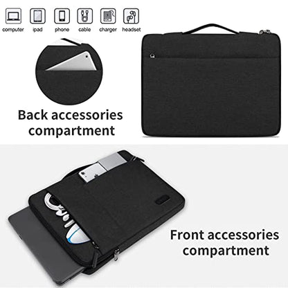 Laptop Sleeve Case 15-15.6 Inch Waterproof Business Computer Carrying Case Portable Handle Briefcase Bag Compatible with 15.6 Inch MacBook Air/Pro 15-15.6 Inch HP Samsung Notebook Black - color: Black, size: 15-15.6 Inch
