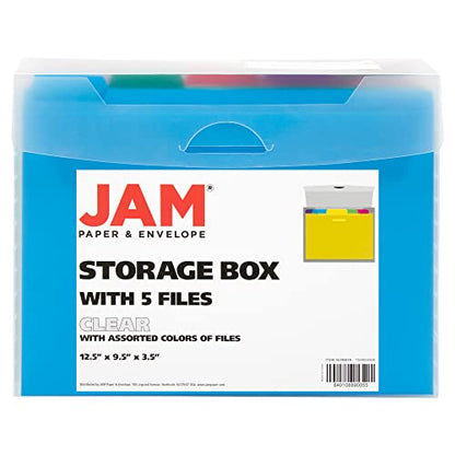 JAM PAPER 컬러 파일이 있는 보관 상자 - 31.8 x 24.9cm(12.5 x 9.5인치) 8.9cm(3.5인치) - 개별 판매 및 5 - color: 모음, size: Box Size