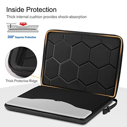 FINPAC 14-inch Hard Laptop Sleeve Case Compatible with Acer Dell, Black | Laptop Carrying Case for HP, ASUS, Dell, Laptop Notebook Ultrabook, Water-Resistant Shockproof Computer Bag - color: Black, size: 13.5-14-inch Laptop/Notebook