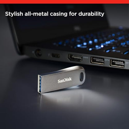 SanDisk 128GB Ultra Luxe USB 3.1 Gen 1 Flash Drive - SDCZ74-128G-G46, Black - size: 128GB, style: Up to 150 MB/s
