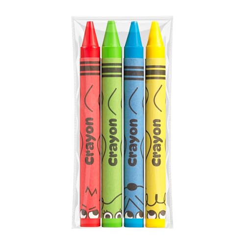 Bulk Crayons 200 Pack (50 Sets of 4) - Individually Wrapped Crayons Party Favors for Kids, Restaurants, Classrooms, Birthday Goodie Bags, School Supplies, Travel, Toddler Coloring Fun, Non-Toxic Wax - style: 50 Packs of 4 (200 Count)