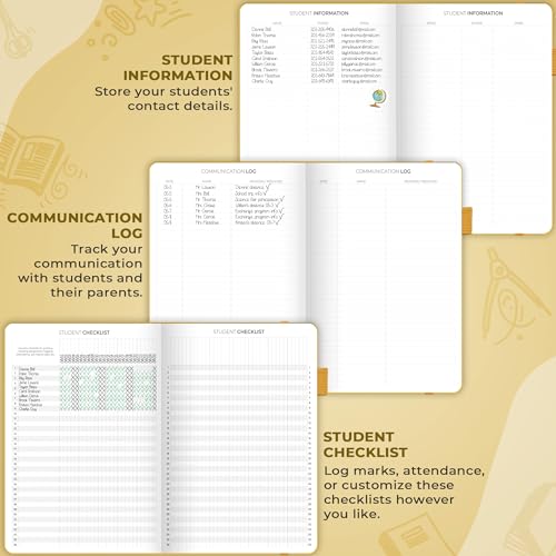Clever Fox Teacher Planner, School & Homeschool Book, A4 Size Amber Yellow | Undated, 8.5x11, lay-flat binding, heavy-duty hardcover, teacher lesson weekly & daily planner, homeschool supplies - color: Amber Yellow, size: A4 (8.5" x 11")