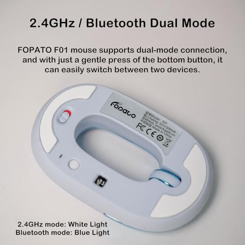 Travel Mouse Blue Wireless Mouse for Laptop. Bluetooth Silent Mouse | Rechargeable Portable Cute Donut Mice Dual Mode & 2.4G, 1200 DPI for Mac, iPad, PC - color: Blue