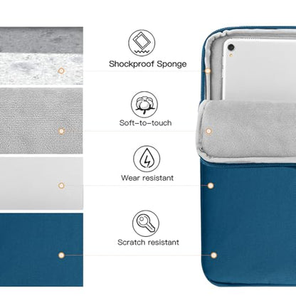 TiMOVO 9-11" Tablet Sleeve Bag, Peacock | Fit iPad 11" A16 2025 / 10.9"/10.2" / Air 11" 5/4 Gen / Galaxy Tab A9+/A11Plus 11", Fit Smart Keyboard - color: Peacock Blue, size: 9-11 Inch