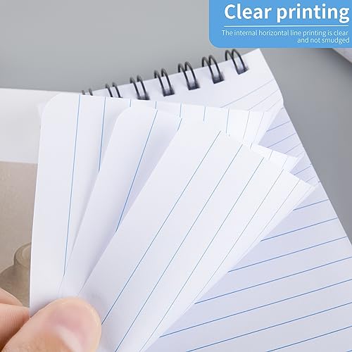 QiCheng 6pcs Pocket Notebook Mini Notepad Small Spiral Notebooks 3X5Inch | functionality PortabilityPortability convenience - size: 6-black