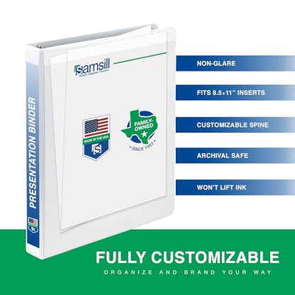 Samsill 2 Inch 3 Ring Binders, Economy Round Ring, Clear View Cover, 425 Sheet Capacity - for School, Home, Office - White, 4 Pack - color: White, size: 4-Pack, style: 2-Inch