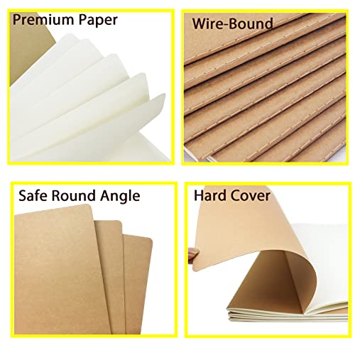 zmybcpack 12 Pack 8.5x11 inch Large Blank Notebook Journals Bulk, 60 Pages, Sketchbook Composition Notebook Journals Subject Notebooks Planner for College Students Office - size: 8.5 x 11"(12pack blank)