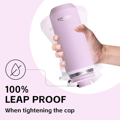 GREYLOCK 40 oz Insulated Water Bottle with Straw Lid, Leakproof Reusable Stainless Steel Vacuum Flask, 24hr Cold & Hot, Carry Handle & Silicone Spout, BPA-Free for Gym, Hiking, Travel,Purple - color: Lilac, size: 40 Ounces