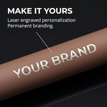 Ultima Rose Gold Accent Stylus Pen (5 Pack) – Soft‑Touch Metal Pen with Rose‑Gold Trim, Gel‑Glide™ Ink & Touchscreen Stylus – 5 Custom Laser‑Engraved Executive Pens - color: Black