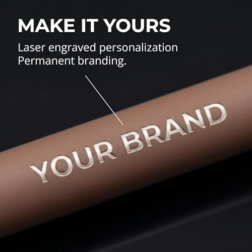Ultima Rose Gold Accent Stylus Pen (5 Pack) – Soft‑Touch Metal Pen with Rose‑Gold Trim, Gel‑Glide™ Ink & Touchscreen Stylus – 5 Custom Laser‑Engraved Executive Pens - color: Black