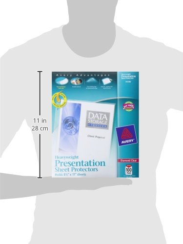 Avery Diamond Clear Heavyweight Sheet Protectors, Easy Load, 100 Document Protectors (74100) - style: 100 Pack