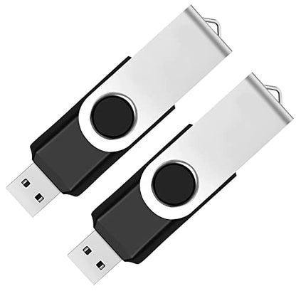 USB Flash Drive 128GB 2Pack, Maspen USB Thumb Drives 2.0 High Speed USB Memory Stick Zip Drives (Black, 128 GB) - size: 1 Count (Pack of 2), style: 128 GB