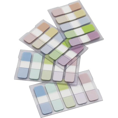 Tabs Flags Assorted Colors, 0.47 x 1.71 Inch Sticky Tabs, Easy to Post, 4 On-The-Go Dispensers/Pack, 400 Pages Total